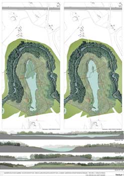 Laboratorio di Progettazione del Paesaggio Unicam Facoltà di Architettura di Ascoli Piceno - recupero ex cava Penserini, Pesaro 