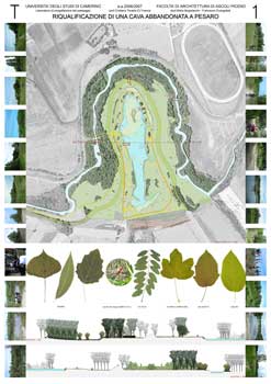 Laboratorio di Progettazione del Paesaggio Unicam Facoltà di Architettura di Ascoli Piceno - recupero ex cava Penserini, Pesaro 