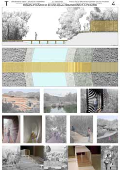 Laboratorio di Progettazione del Paesaggio Unicam Facoltà di Architettura di Ascoli Piceno - recupero ex cava Penserini, Pesaro 