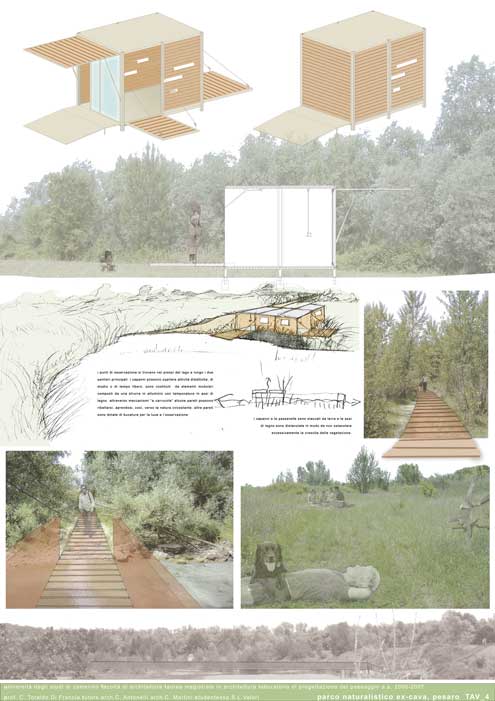 Laboratorio di Progettazione del Paesaggio Unicam Facoltà di Architettura di Ascoli Piceno - recupero ex cava Penserini, Pesaro 