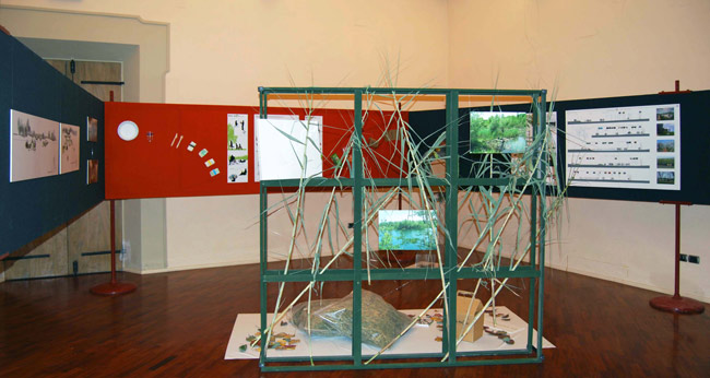 Laboratorio di Progettazione del Paesaggio Unicam Facoltà di Architettura di Ascoli Piceno - mostra a palazzo gradari, Pesaro sul parco del fiume Foglia - 2008