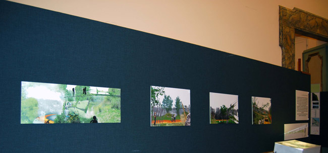 Laboratorio di Progettazione del Paesaggio Unicam Facoltà di Architettura di Ascoli Piceno - mostra a palazzo gradari, Pesaro sul parco del fiume Foglia - 2008