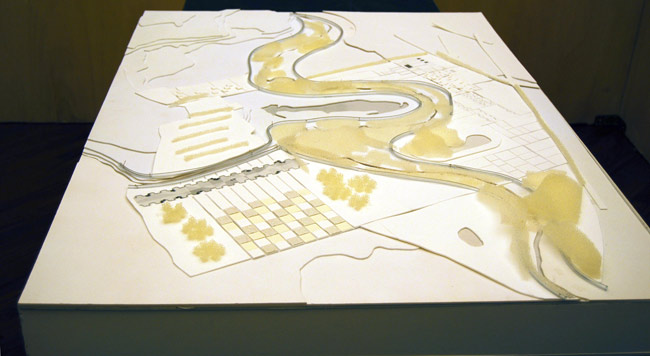 Laboratorio di Progettazione del Paesaggio Unicam Facoltà di Architettura di Ascoli Piceno - mostra a palazzo gradari, Pesaro sul parco del fiume Foglia - 2008
