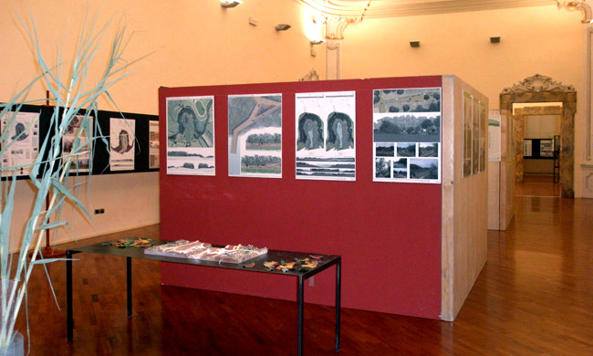 Laboratorio di Progettazione del Paesaggio Unicam Facoltà di Architettura di Ascoli Piceno - mostra a palazzo gradari, Pesaro sul parco del fiume Foglia - 2008