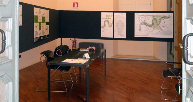 Laboratorio di Progettazione del Paesaggio Unicam Facoltà di Architettura di Ascoli Piceno - mostra a palazzo gradari, Pesaro sul parco del fiume Foglia - 2008