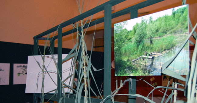 Laboratorio di Progettazione del Paesaggio Unicam Facoltà di Architettura di Ascoli Piceno - mostra a palazzo gradari, Pesaro sul parco del fiume Foglia - 2008
