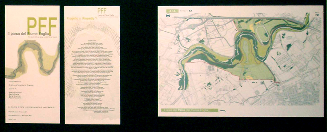 Laboratorio di Progettazione del Paesaggio Unicam Facoltà di Architettura di Ascoli Piceno - mostra a palazzo gradari, Pesaro sul parco del fiume Foglia - 2008