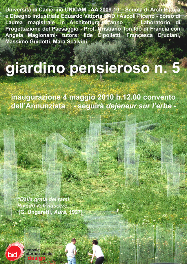 UNICAM - Giardino pensieroso n.5 - convento dell' Annunziata - Ascoli