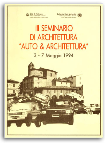 Auto e Architettura exhibition set up, La fabbrica delle arti, Filottrano 1994 | Cristiano Toraldo di Francia