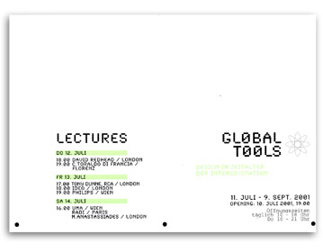 Global Tools exhibition  set up at Kunstlerhaus, Vienna 2000 | Cristiano Toraldo di Francia