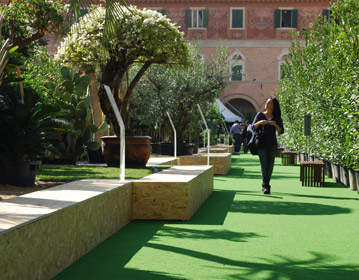 Una Rambla Verde exhibition set up, Piazza del popolo, Ascoli 2009 | Cristiano Toraldo di Francia