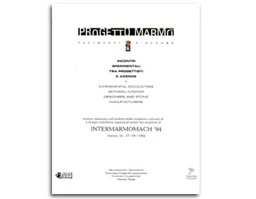 Progetto Marmo Intermarmomach, Verona 1994 | Cristiano Toraldo di Francia